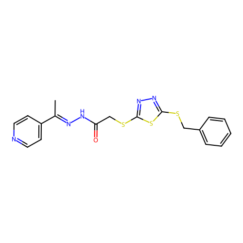 C18H17N5OS3 structure