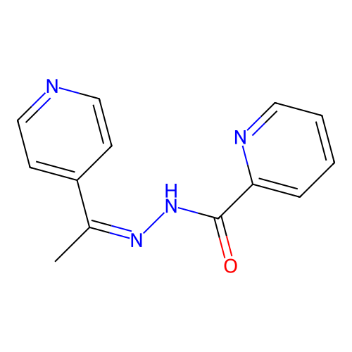 N'-[(1E)-1-pyridin-4-ylethylidene]pyridine-2-carbohydrazide structure