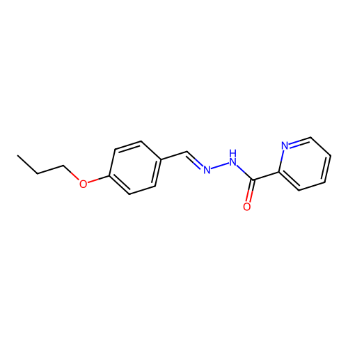 N'-[(E)-(4-propoxyphenyl)methylidene]pyridine-2-carbohydrazide structure