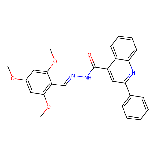 2-phenyl-N'-[(E)-(2,4,6-trimethoxyphenyl)methylidene]-4-quinolinecarbohydrazide structure