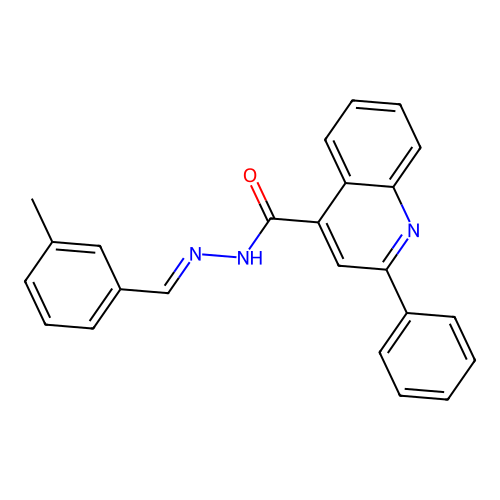 N'-[(E)-(3-methylphenyl)methylidene]-2-phenylquinoline-4-carbohydrazide structure