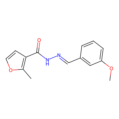 N-[(E)-(3-methoxyphenyl)methylideneamino]-2-methylfuran-3-carboxamide structure