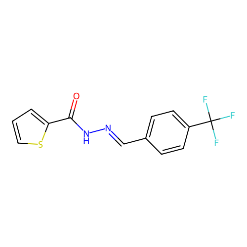 N'-(4-(Trifluoromethyl)benzylidene)-2-thiophenecarbohydrazide structure