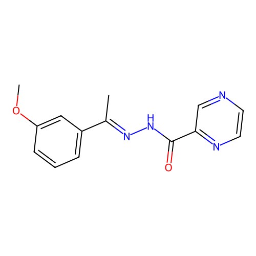 N'-(1-(3-Methoxyphenyl)ethylidene)-2-pyrazinecarbohydrazide structure