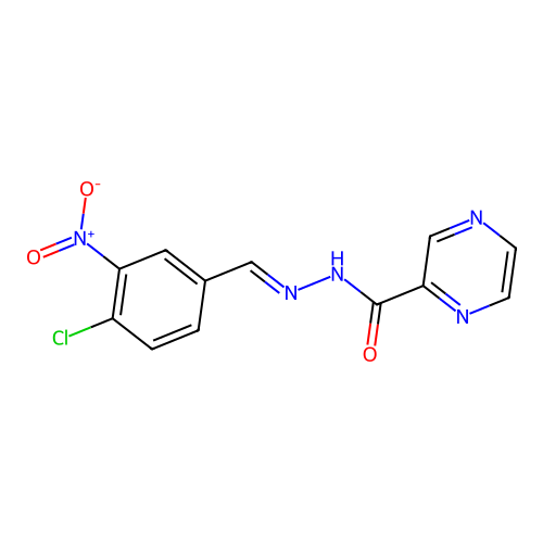 N'-(4-Chloro-3-nitrobenzylidene)-2-pyrazinecarbohydrazide structure