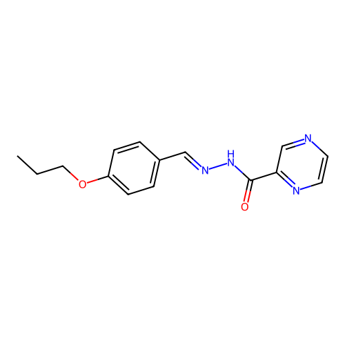 N'-[(E)-(4-propoxyphenyl)methylidene]-2-pyrazinecarbohydrazide structure