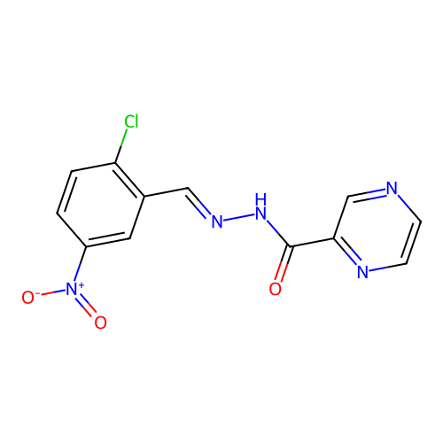 N'-(2-Chloro-5-nitrobenzylidene)-2-pyrazinecarbohydrazide structure