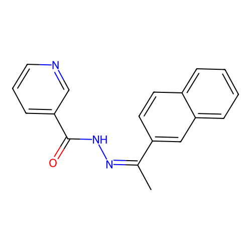 (Z)-N'-(1-(naphthalen-2-yl)ethylidene)nicotinohydrazide structure