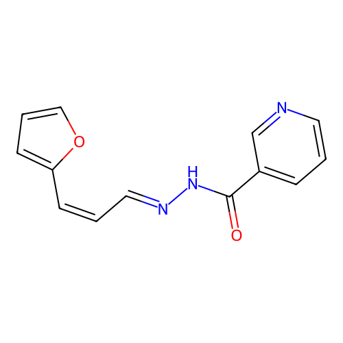 N'-[(1E,2Z)-3-(furan-2-yl)prop-2-en-1-ylidene]pyridine-3-carbohydrazide structure