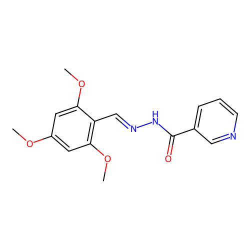 N'-[(E)-(2,4,6-trimethoxyphenyl)methylidene]pyridine-3-carbohydrazide structure