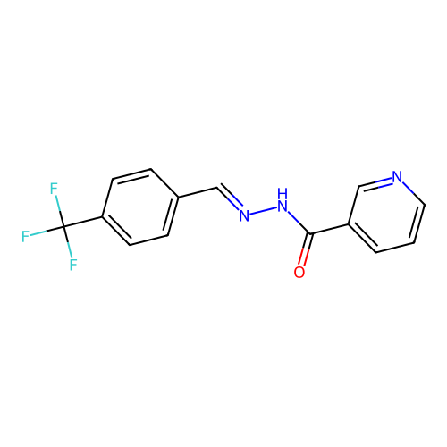N'-[(E)-[4-(Trifluoromethyl)phenyl]methylidene]pyridine-3-carbohydrazide structure
