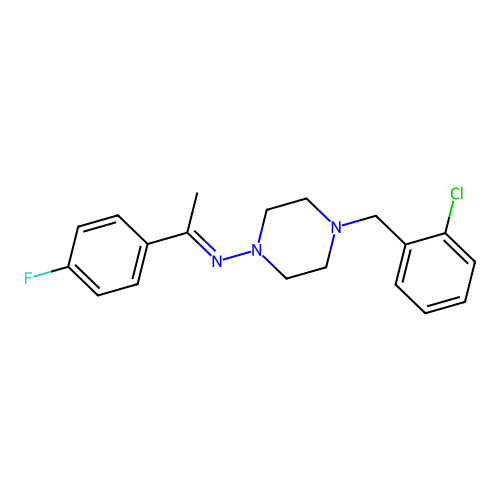 4-(2-Chlorobenzyl)-N-(1-(4-fluorophenyl)ethylidene)-1-piperazinamine structure
