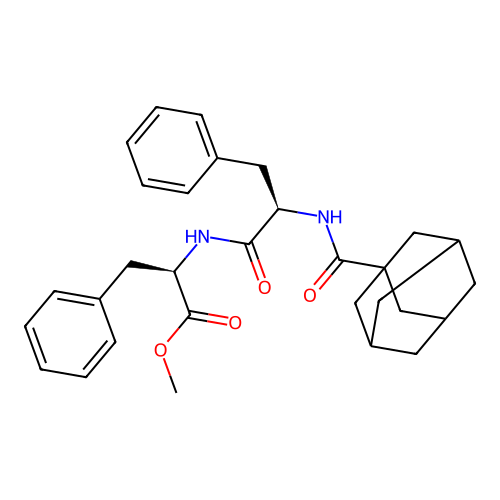 methyl (2R)-2-[[(2R)-2-(adamantane-1-carbonylamino)-3-phenylpropanoyl]amino]-3-phenylpropanoate structure