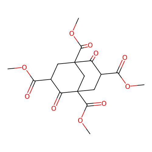 Tetramethyl 2,6-dioxobicyclo[3.3.1]nonane-1,3,5,7-tetracarboxylate structure