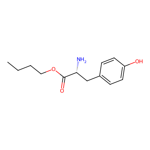 Tyrosine, butyl ester structure