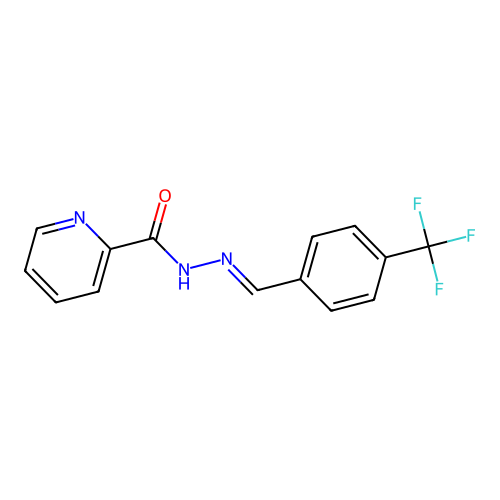 N'-[(E)-[4-(Trifluoromethyl)phenyl]methylidene]pyridine-2-carbohydrazide structure