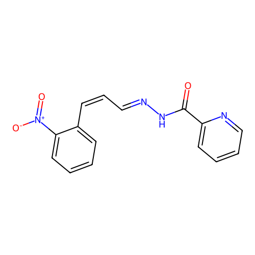 N'-[(1E,2Z)-3-(2-nitrophenyl)prop-2-en-1-ylidene]pyridine-2-carbohydrazide structure