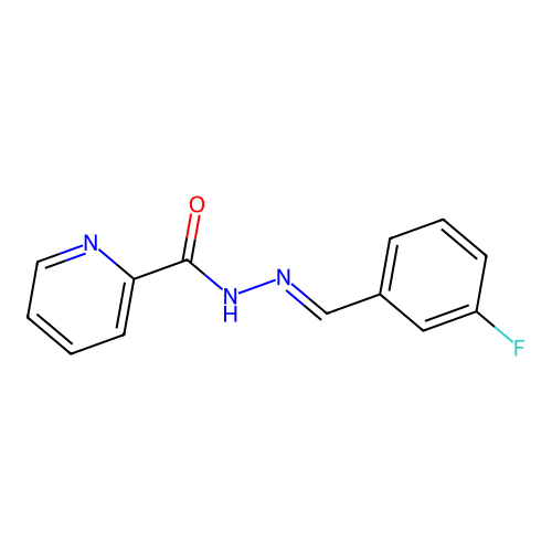N'-[(E)-(3-fluorophenyl)methylidene]pyridine-2-carbohydrazide structure