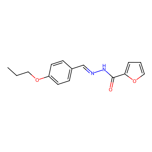 N'-[(E)-(4-propoxyphenyl)methylidene]furan-2-carbohydrazide structure