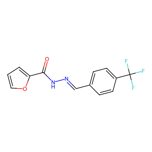 N'-[(E)-[4-(Trifluoromethyl)phenyl]methylidene]furan-2-carbohydrazide structure
