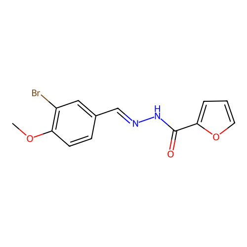 N'-[(E)-(3-bromo-4-methoxyphenyl)methylidene]furan-2-carbohydrazide structure