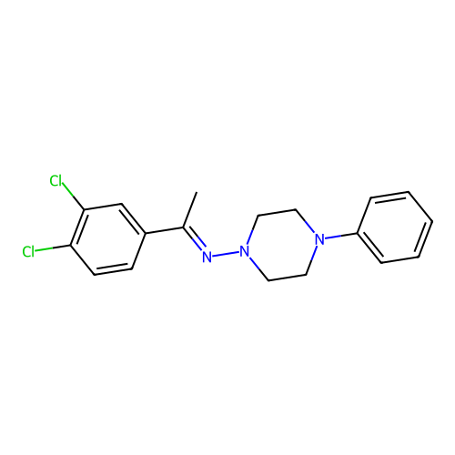 N-(1-(3,4-Dichlorophenyl)ethylidene)-4-phenyl-1-piperazinamine structure