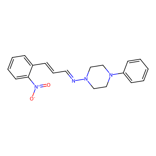 N-(3-(2-Nitrophenyl)-2-propenylidene)-4-phenyl-1-piperazinamine structure