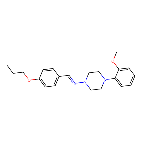 4-(2-Methoxyphenyl)-N-(4-propoxybenzylidene)-1-piperazinamine structure
