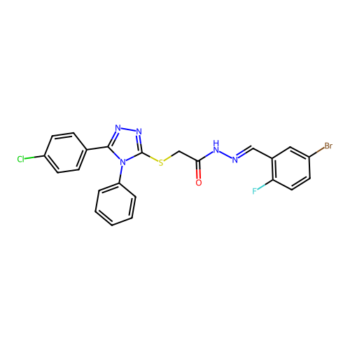 C23H16BrClFN5OS structure