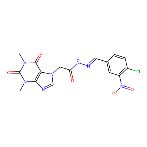 C16H14ClN7O5 structure