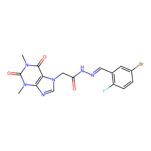 C16H14BrFN6O3 structure