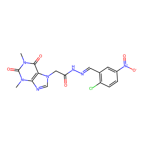 C16H14ClN7O5 structure
