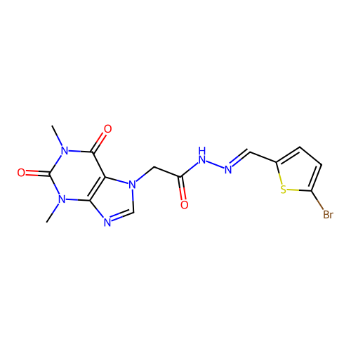 C14H13BrN6O3S structure