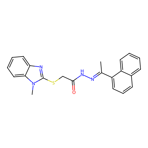 C22H20N4OS structure
