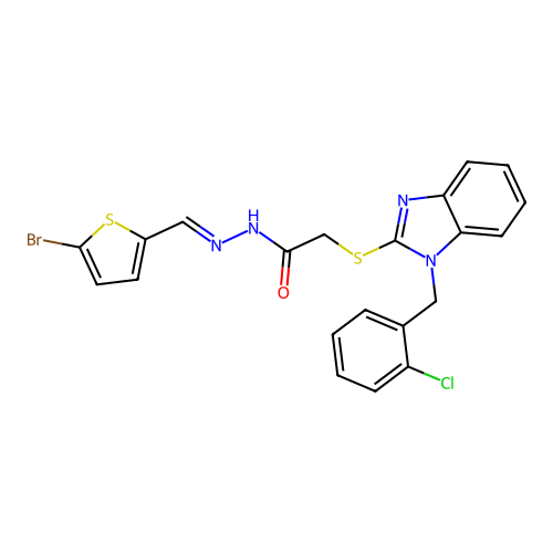 C21H16BrClN4OS2 structure