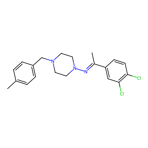 N-[(E)-1-(3,4-dichlorophenyl)ethylidene]-4-(4-methylbenzyl)-1-piperazinamine structure
