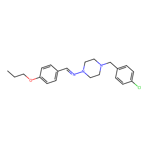 4-(4-Chlorobenzyl)-N-(4-propoxybenzylidene)-1-piperazinamine structure
