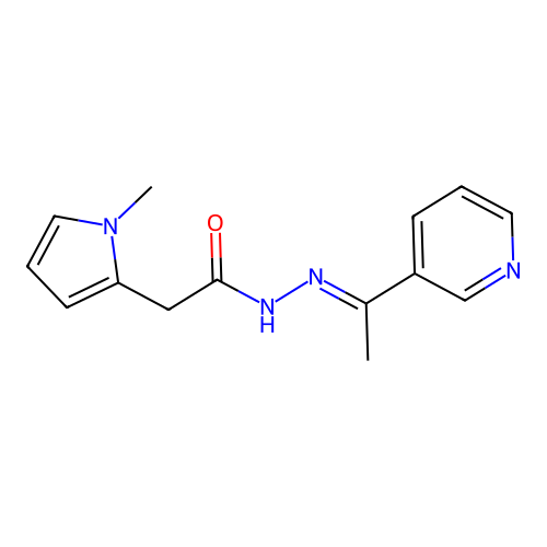 2-(1-methyl-1H-pyrrol-2-yl)-N'-[(1E)-1-(pyridin-3-yl)ethylidene]acetohydrazide structure
