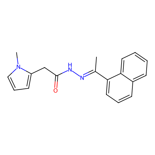 2-(1-Methyl-1H-pyrrol-2-YL)-N'-(1-(1-naphthyl)ethylidene)acetohydrazide structure