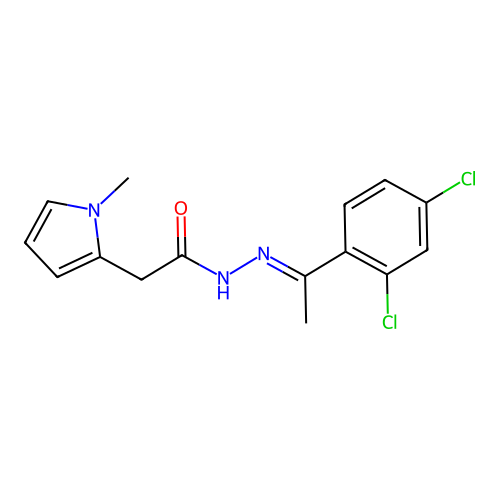 N'-(1-(2,4-Dichlorophenyl)ethylidene)-2-(1-methyl-1H-pyrrol-2-YL)acetohydrazide structure