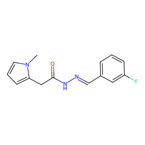 N'-[(E)-(3-fluorophenyl)methylidene]-2-(1-methyl-1H-pyrrol-2-yl)acetohydrazide structure