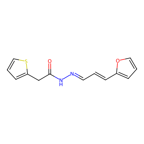 N'-(3-(2-Furyl)-2-propenylidene)-2-(2-thienyl)acetohydrazide structure
