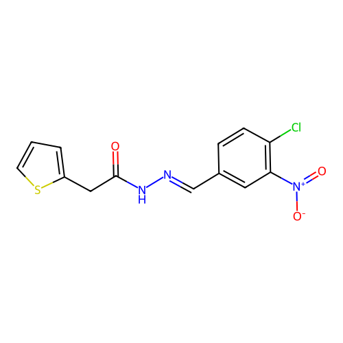 N'-(4-Chloro-3-nitrobenzylidene)-2-(2-thienyl)acetohydrazide structure