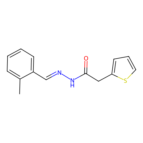 N'-[(E)-(2-methylphenyl)methylidene]-2-(thiophen-2-yl)acetohydrazide structure