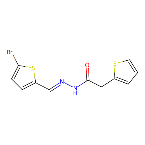 N'-((5-Bromo-2-thienyl)methylene)-2-(2-thienyl)acetohydrazide structure