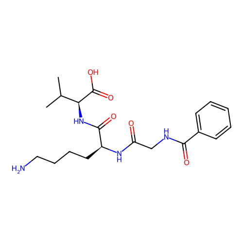 Hippuryl-Lys-Val-OH structure
