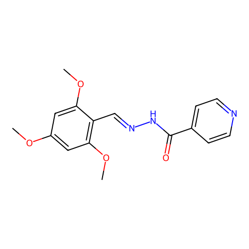 N-[(E)-(2,4,6-trimethoxyphenyl)methylideneamino]pyridine-4-carboxamide structure