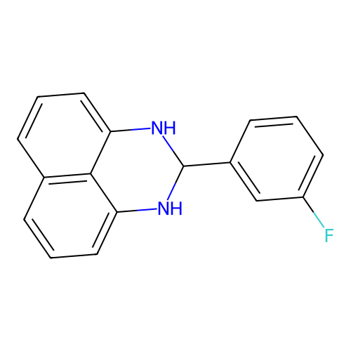 2-(3-fluorophenyl)-2,3-dihydro-1H-perimidine structure