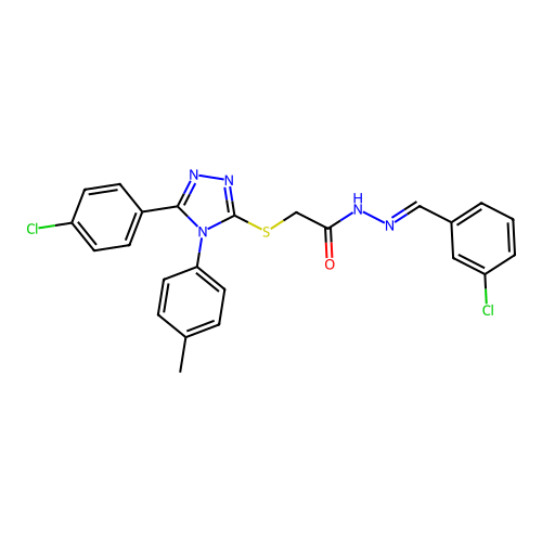 C24H19Cl2N5OS structure