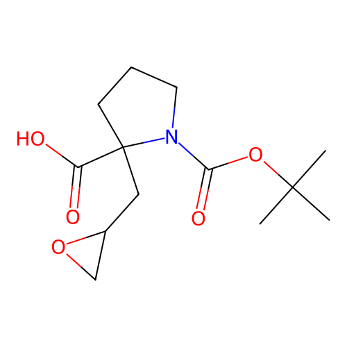 1-(tert-Butoxycarbonyl)-2-[(oxiran-2-yl)methyl]proline structure